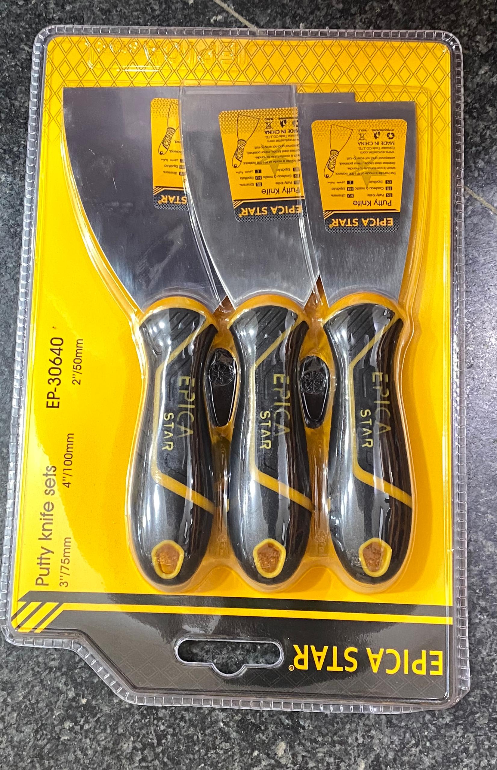 ست لیسه و کاردک اپیکا استار 3 عددی مدل EP-30640 (Putty Knife Set)